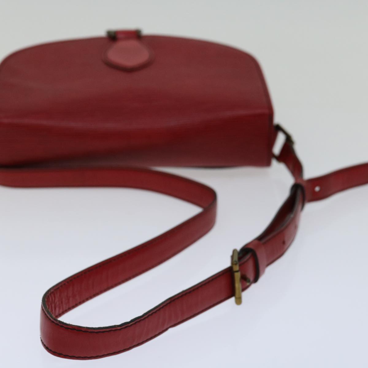 LOUIS VUITTON Epi Saint Cloud GM Shoulder Bag Red M52197 LV Auth 68896