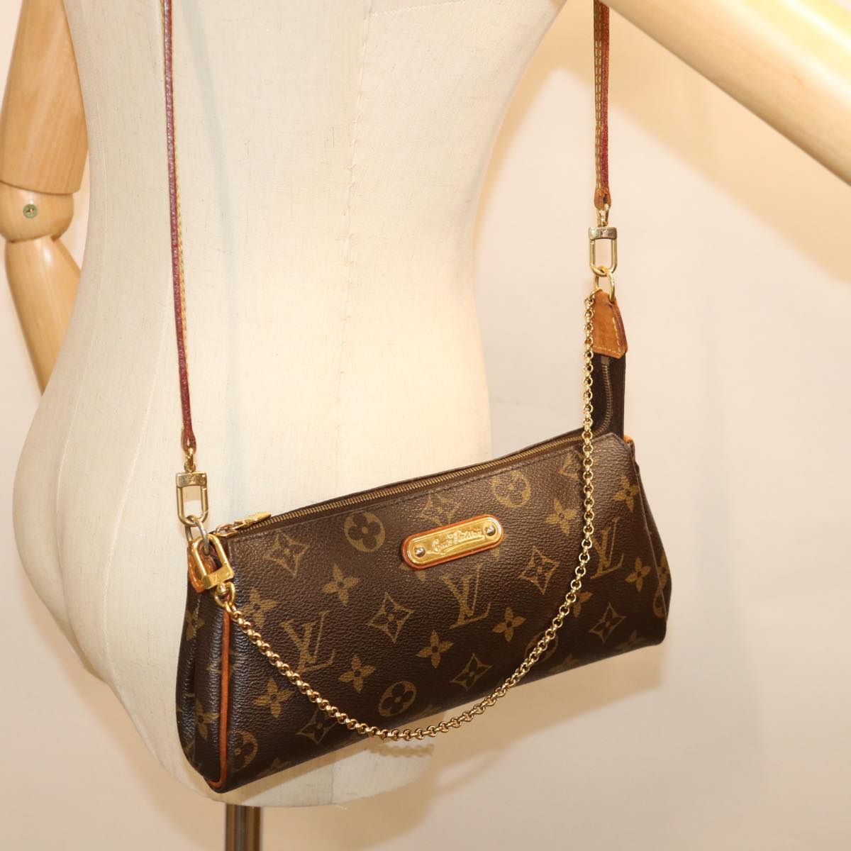 LOUIS VUITTON Monogram Eva Shoulder Bag 2way M95567 LV Auth 68902