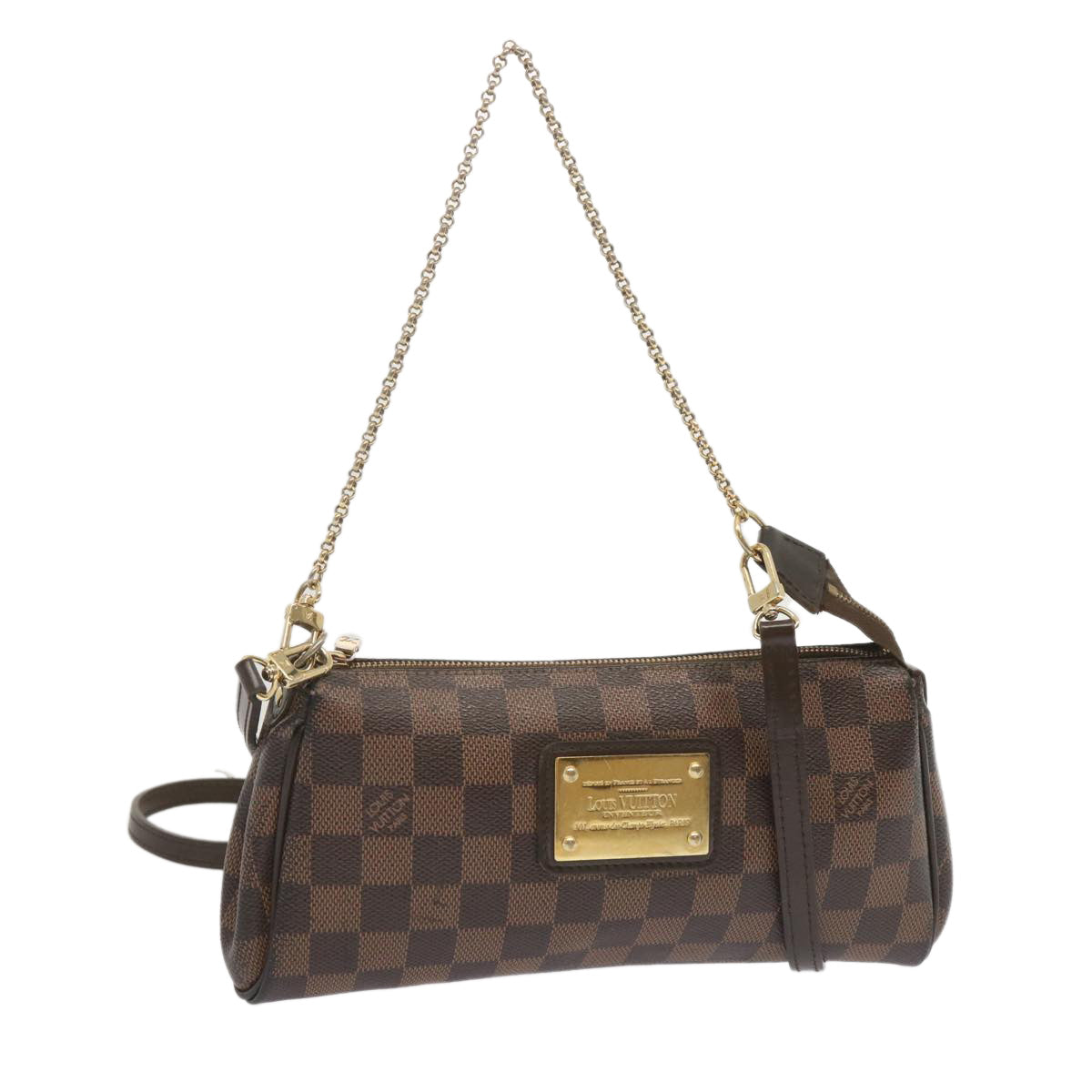 LOUIS VUITTON Damier Ebene Eva Shoulder Bag 2way N55213 LV Auth 68903