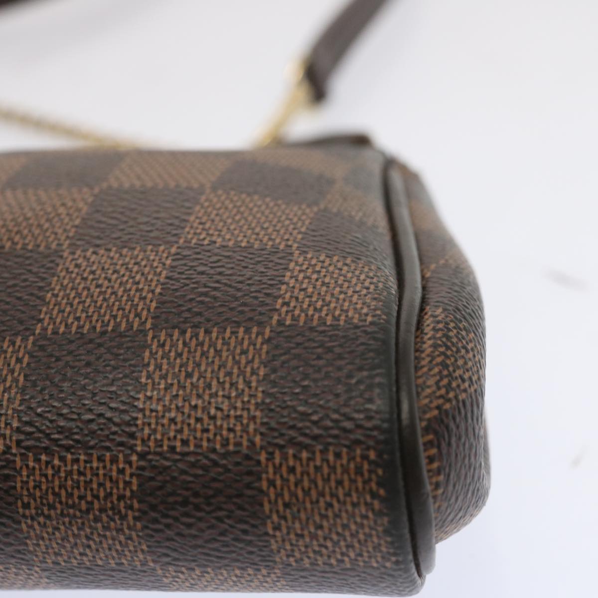 LOUIS VUITTON Damier Ebene Eva Shoulder Bag 2way N55213 LV Auth 68903