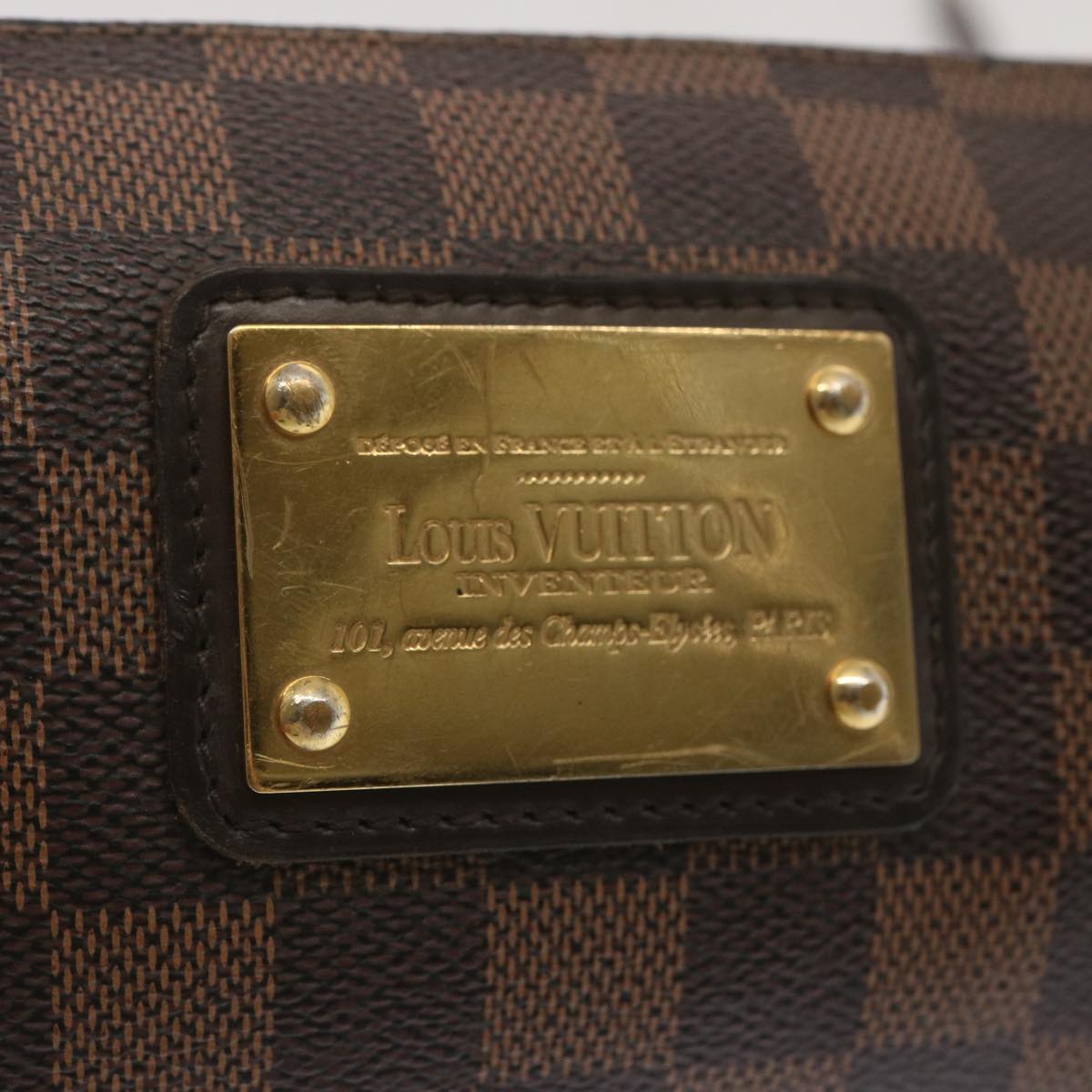 LOUIS VUITTON Damier Ebene Eva Shoulder Bag 2way N55213 LV Auth 68903