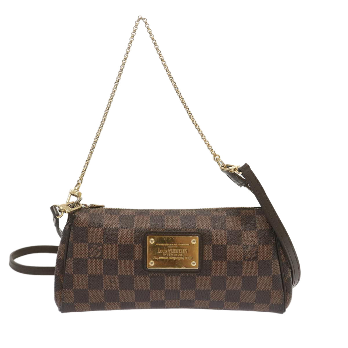 LOUIS VUITTON Damier Ebene Eva Shoulder Bag 2way N55213 LV Auth 68903