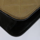 CHANEL Matelasse Hand Bag Leather Beige CC Auth 68905A-14