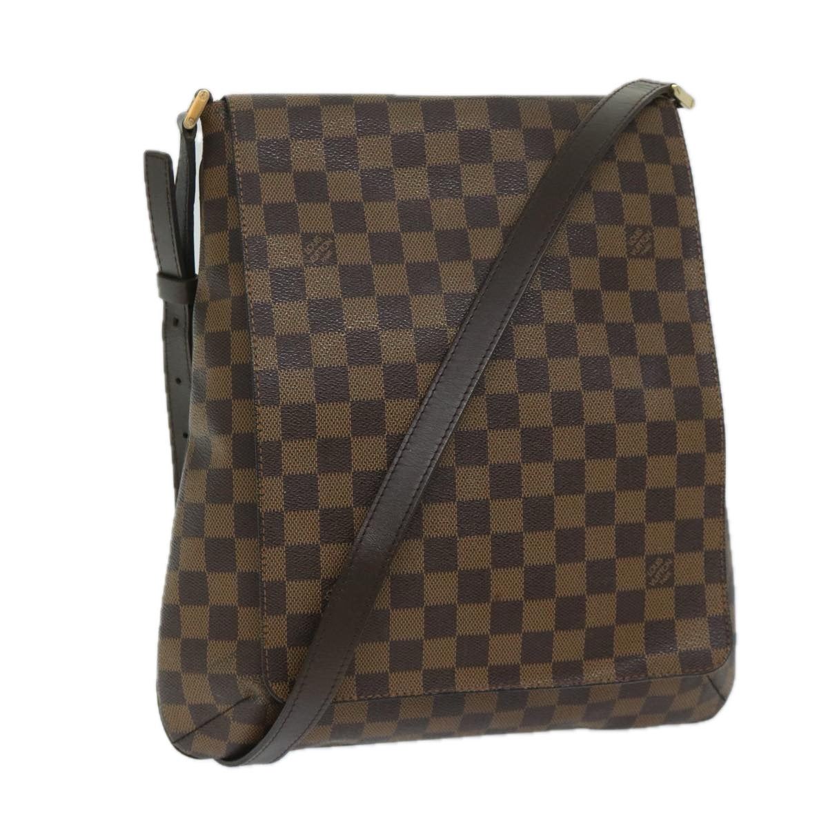 LOUIS VUITTON Damier Ebene Musette Shoulder Bag N51302 LV Auth 68913