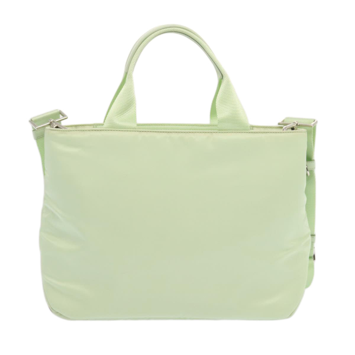 PRADA Hand Bag Nylon 2way Light Green Auth 68918A - 0
