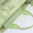 PRADA Hand Bag Nylon 2way Light Green Auth 68918AV-6