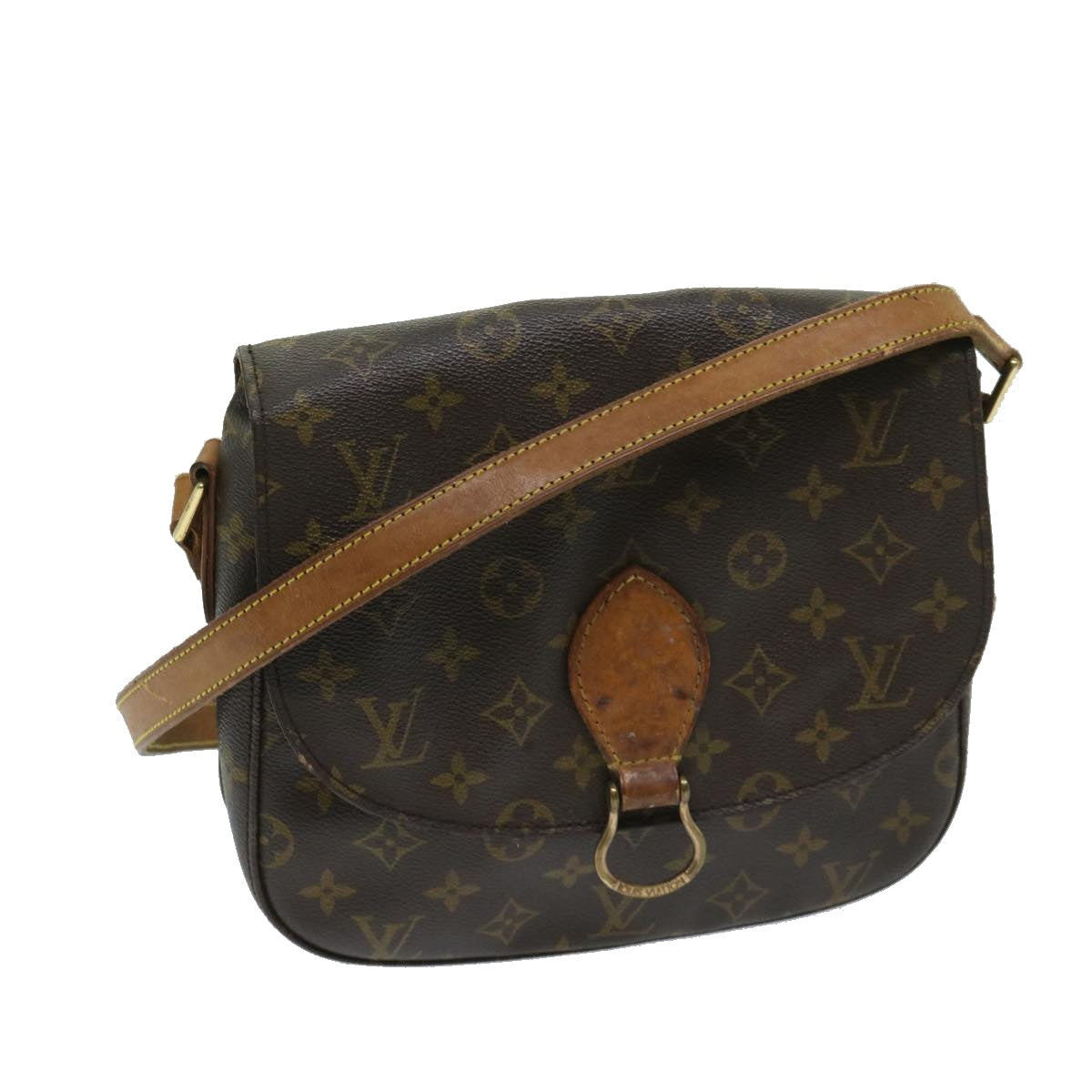 LOUIS VUITTON Monogram Saint Cloud GM Shoulder Bag M51242 LV Auth 68929