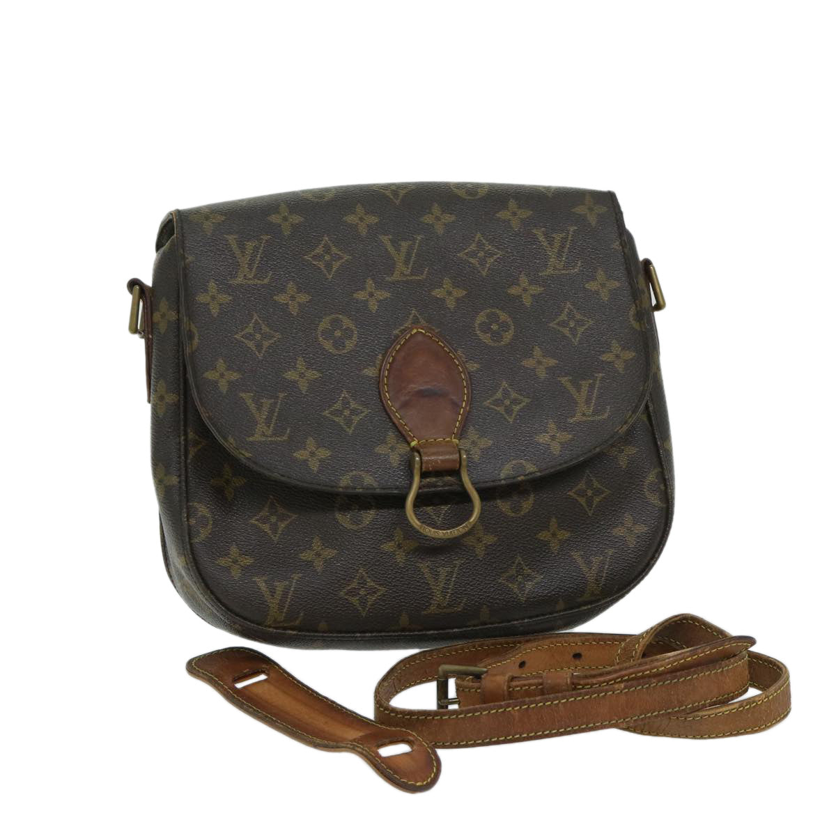 LOUIS VUITTON Monogram Saint Cloud GM Shoulder Bag M51242 LV Auth 68932