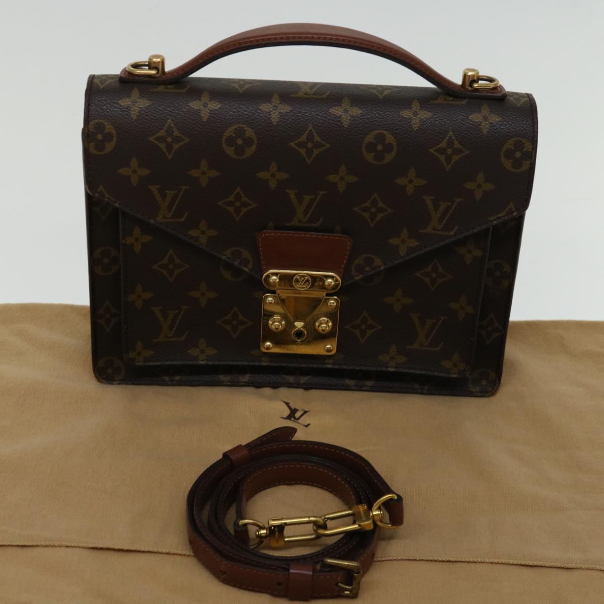 LOUIS VUITTON Monogram Monceau 26 Shoulder Bag 2way M51187 LV Auth 68935