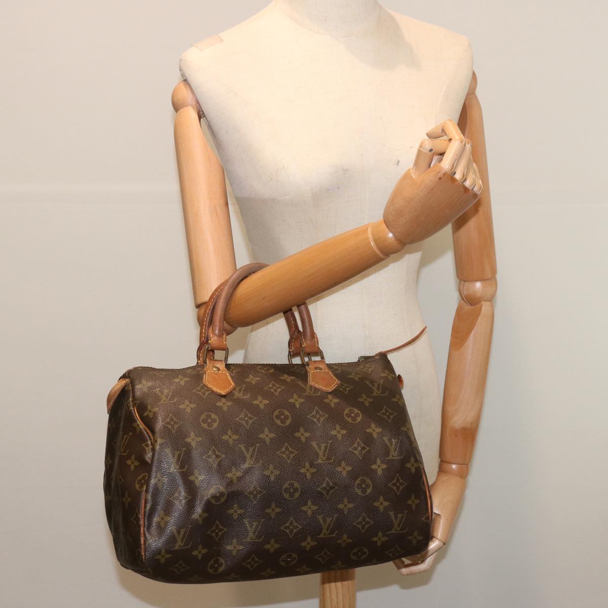 LOUIS VUITTON Monogram Speedy 30 Hand Bag M41526 LV Auth 68955