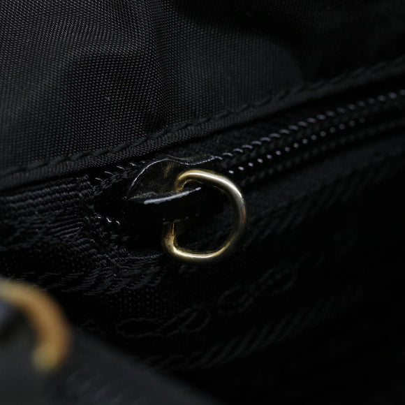 PRADA Hand Bag Nylon Black Auth 68959