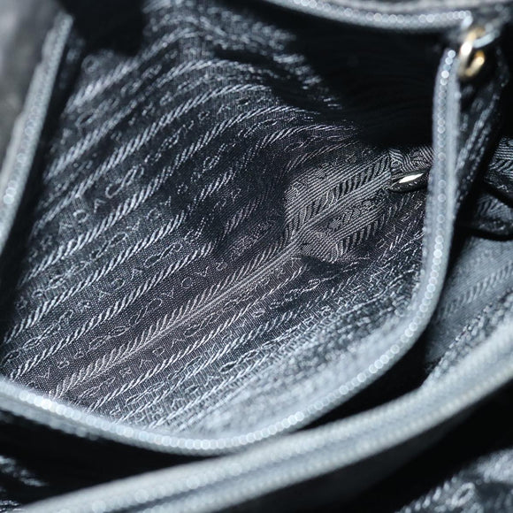 PRADA Hand Bag Nylon Black Auth 68959