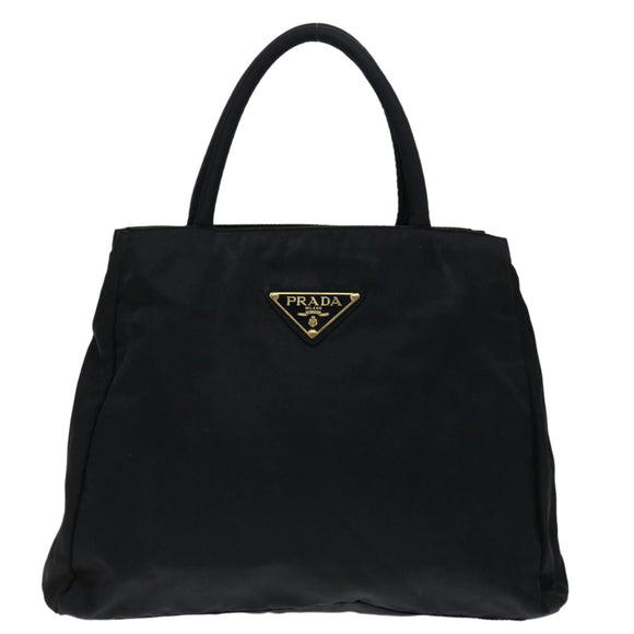 PRADA Hand Bag Nylon Black Auth 68959