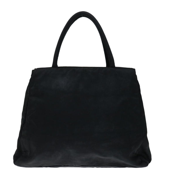 PRADA Hand Bag Nylon Black Auth 68959
