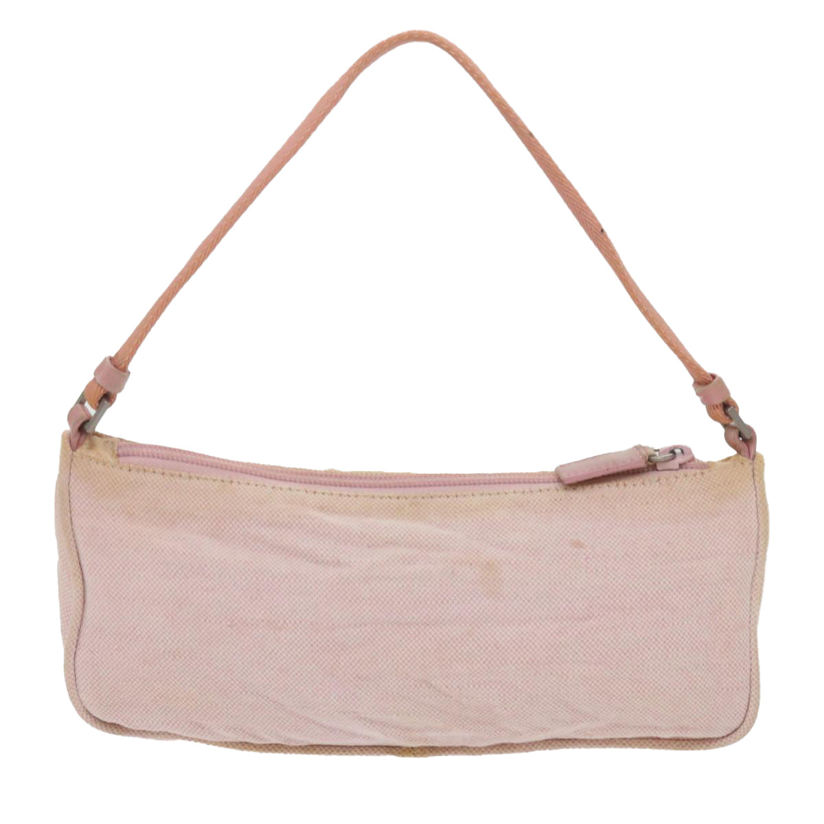 PRADA Accessory Pouch Canvas Pink Auth 68983 - 0