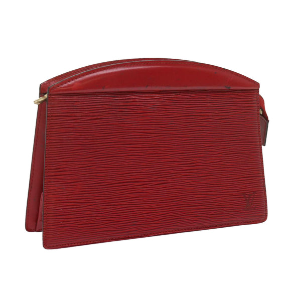 LOUIS VUITTON Epi Trousse Crete Clutch Bag Red M48407 LV Auth 68989