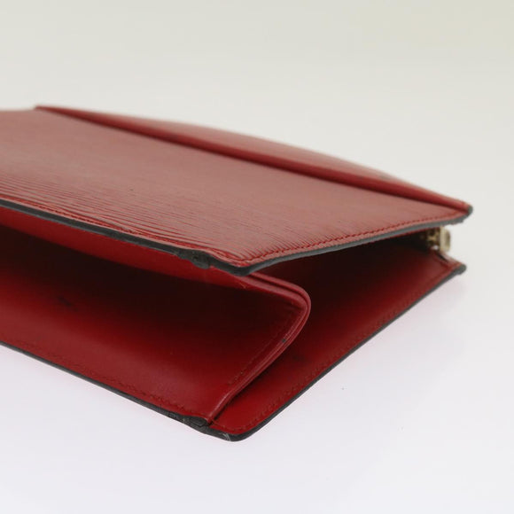 LOUIS VUITTON Epi Trousse Crete Clutch Bag Red M48407 LV Auth 68989