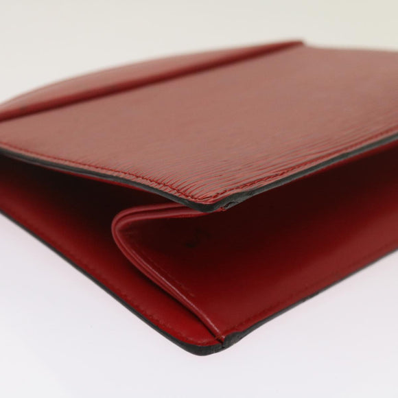 LOUIS VUITTON Epi Trousse Crete Clutch Bag Red M48407 LV Auth 68989