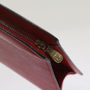 LOUIS VUITTON Epi Trousse Crete Clutch Bag Red M48407 LV Auth 68989-9