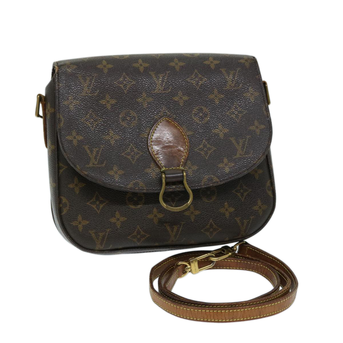 LOUIS VUITTON Monogram Saint Cloud GM Shoulder Bag M51242 LV Auth 68992