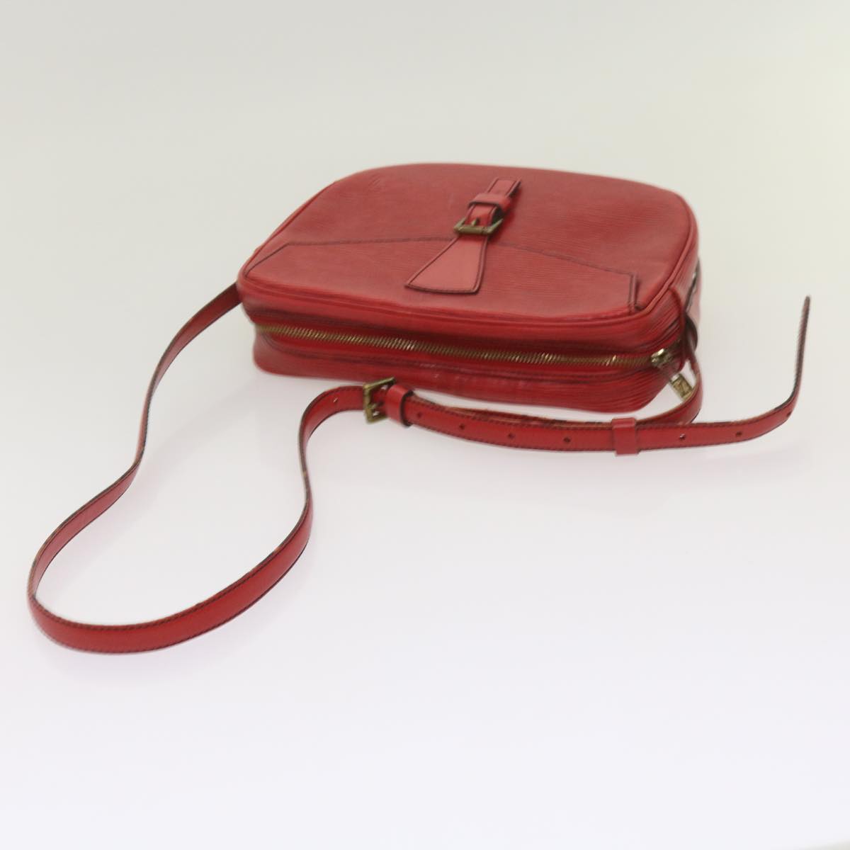 LOUIS VUITTON Epi Jeune Fille MM Shoulder Bag Red M52157 LV Auth 68993