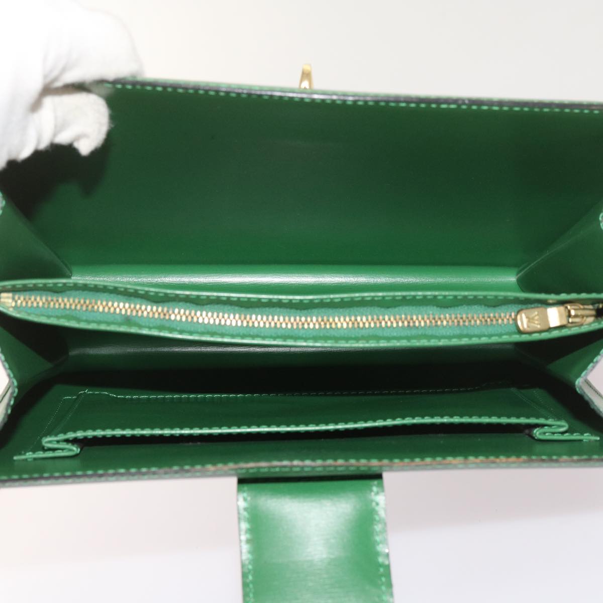 LOUIS VUITTON Epi Capuchin Shoulder Bag Green M52344 LV Auth 68994