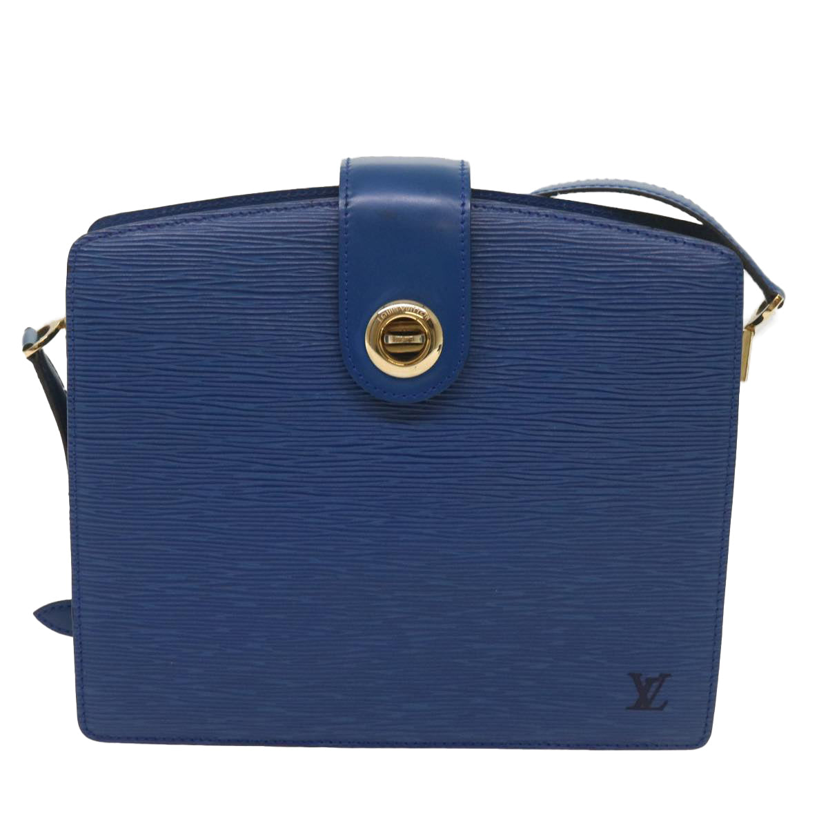 LOUIS VUITTON Epi Capuchin Shoulder Bag Blue M52345 LV Auth 68995