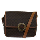 CELINE Macadam Canvas Shoulder Bag PVC Brown Auth 68999-1