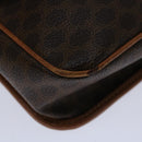 CELINE Macadam Canvas Shoulder Bag PVC Brown Auth 68999-8
