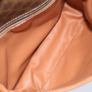 CELINE Macadam Canvas Shoulder Bag PVC Brown Auth 68999-10