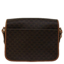 CELINE Macadam Canvas Shoulder Bag PVC Brown Auth 68999-2