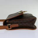 CELINE Macadam Canvas Shoulder Bag PVC Brown Auth 68999-4