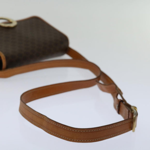 CELINE Macadam Canvas Umhängetasche PVC Braun Original 68999