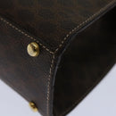 CELINE Macadam Canvas Hand Bag PVC 2way Brown Auth 69000V-16