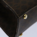 CELINE Macadam Canvas Hand Bag PVC 2way Brown Auth 69000V-17