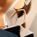 CELINE Macadam Canvas Hand Bag PVC 2way Brown Auth 69000V-22