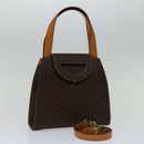 CELINE Macadam Canvas Hand Bag PVC 2way Brown Auth 69000V-12
