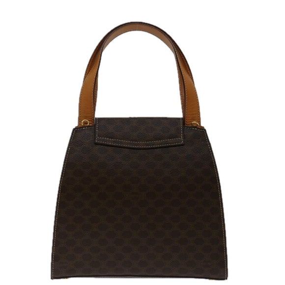 CELINE Macadam Canvas Hand Bag PVC 2way Brown Auth 69000V