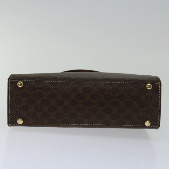 CELINE Macadam Canvas Hand Bag PVC 2way Brown Auth 69000V
