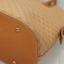 CELINE Macadam Canvas Hand Bag PVC Leather 2way Beige Auth 69018-11