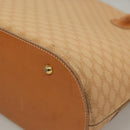 CELINE Macadam Canvas Hand Bag PVC Leather 2way Beige Auth 69018-13