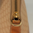 CELINE Macadam Canvas Hand Bag PVC Leather 2way Beige Auth 69018-14