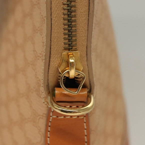 CELINE Macadam Canvas Hand Bag PVC Leather 2way Beige Auth 69018