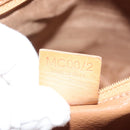 CELINE Macadam Canvas Hand Bag PVC Leather 2way Beige Auth 69018-21