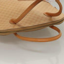CELINE Macadam Canvas Hand Bag PVC Leather 2way Beige Auth 69018-6