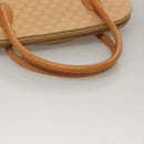 CELINE Macadam Canvas Hand Bag PVC Leather 2way Beige Auth 69018-7