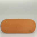 CELINE Macadam Canvas Hand Bag PVC Leather 2way Beige Auth 69018-9