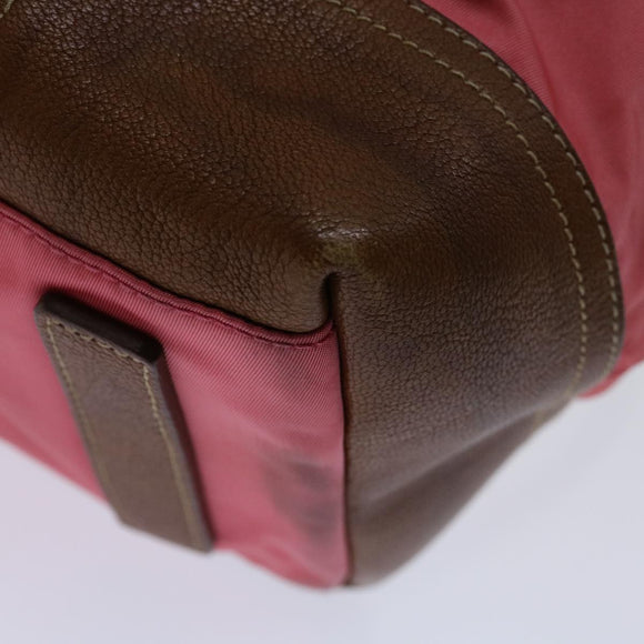 PRADA Tote Bag Nylon Pink Auth 69054