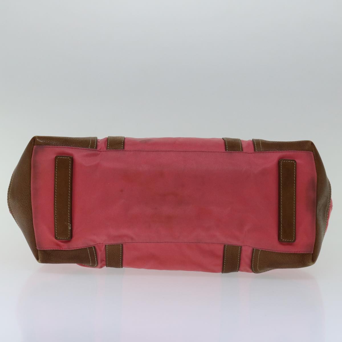 PRADA Tote Bag Nylon Pink Auth 69054
