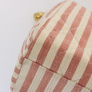 CHANEL Matelasse Chain Shoulder Bag Canvas White Red CC Auth 69059SAV-8